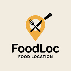 Logo Design Concepts for Food Spots Inspired by Map Pins