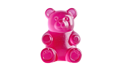 Vibrant pink gummy bear