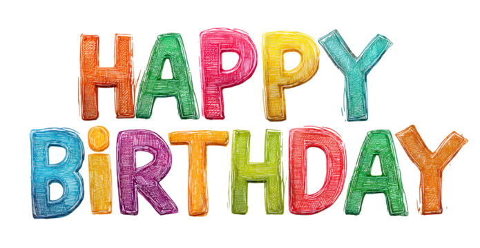  colorful text happy birthday