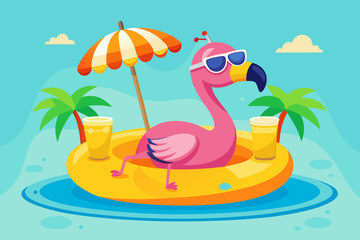 illustration of a tropical beach