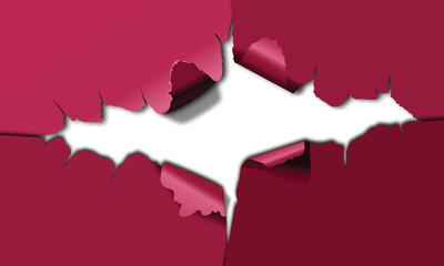 Torn Paper Vector Background with Ripped Edges and Curled Corners for Graphic Design