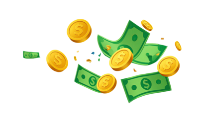 Cartoon money raining down (1)