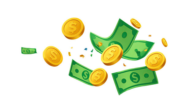 Cartoon money raining down (1)