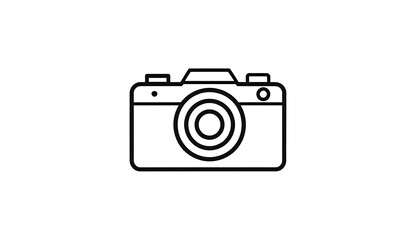 Simple camera icon on a black background
