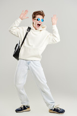 guy with playful mood