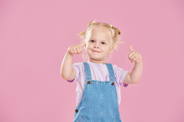 toddler girl smiles