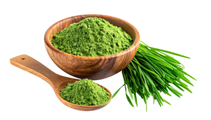 Green powder supplement with wheatgrass