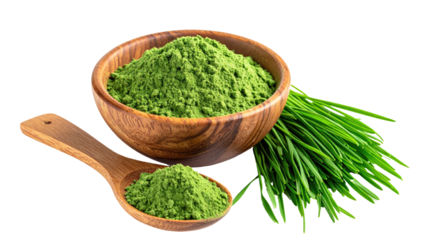 Green powder supplement with wheatgrass