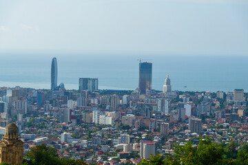 Fototapeta premium Modern buildings in Batumi. beautiful view from above.