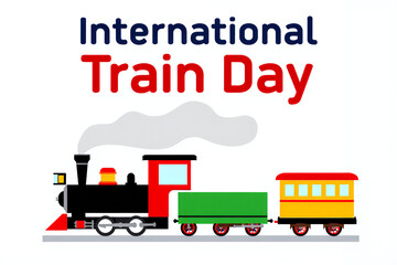 Fototapeta premium International Train Day Poster