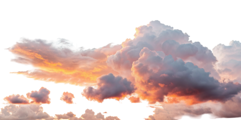 Dramatic sunset clouds with vibrant colors in the beautiful evening sky creating a serene atmosphere