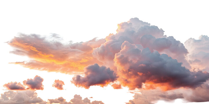 Dramatic sunset clouds with vibrant colors in the beautiful evening sky creating a serene atmosphere