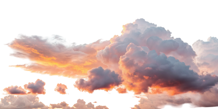 Dramatic sunset clouds with vibrant colors in the beautiful evening sky creating a serene atmosphere - Powered by Adobe