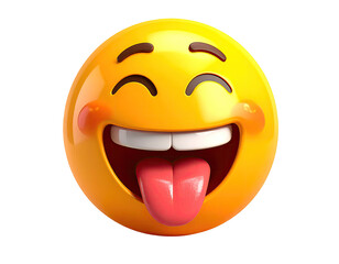 Smiling face with a playful expression