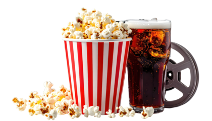 Popcorn and soda, movie snacks