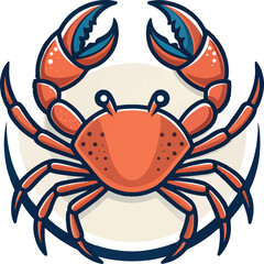 Cartoon Crab Illustration – Colorful Stylized Marine Animal