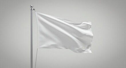 Blank flag waving