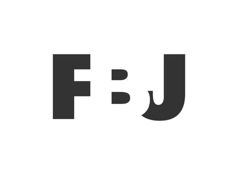 FBJ logo design. Initial letter F B J bold font style for tech startups, consulting, corporate branding. Creative company name, headlines typography identity, trendy logotype.