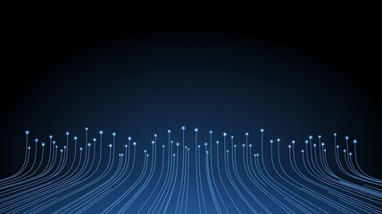 Abstract digital data visualization representing communication networks and interconnected technologies in a modern futuristic design