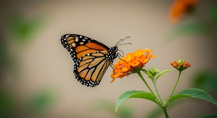 Obraz premium Monarch butterfly on flower