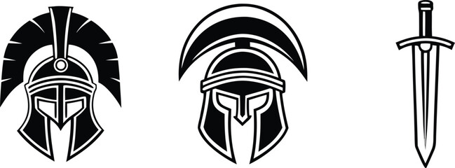 Classic Spartan Logo Design. Modern Spartan Logo Illustration. Creative Spartan Logo Concept. Professional Spartan Logo Artwork. Spartan Warrior Logo Design. Ancient Spartan Logo Illustration