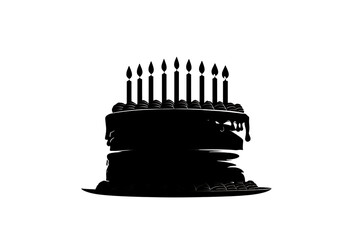 Celebrate joy with a festive birthday cake adorned with glowing candles, perfect for creating magical moments and happy memories for any special occasion