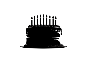 Celebrate joy with a festive birthday cake adorned with glowing candles, perfect for creating magical moments and happy memories for any special occasion
