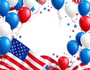 Patriotic Balloon Border (5)