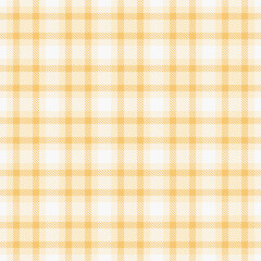 Setting plaid texture textile, uniform fabric check background. Infinity vector pattern seamless tartan in blanched almond and amber colors.