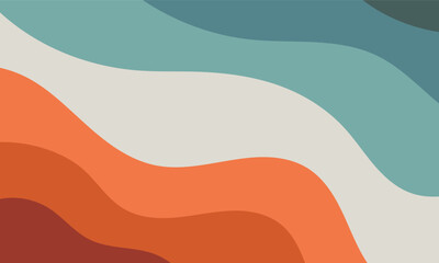 abstract blue orange wavy lines background. abstract beach illustration.