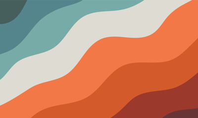 abstract blue orange wavy lines background. abstract beach illustration.