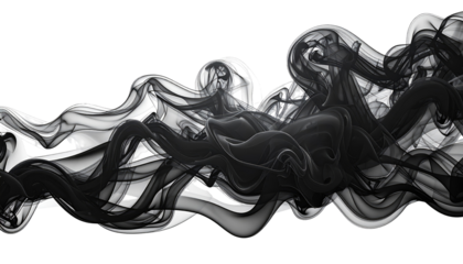 Abstract ink streaks in grayscale