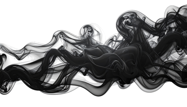 Abstract ink streaks in grayscale