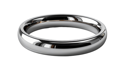 Sleek, polished metal ring