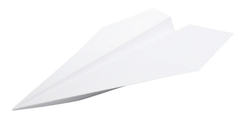 Naklejka premium white origami paper plane isolated on white background