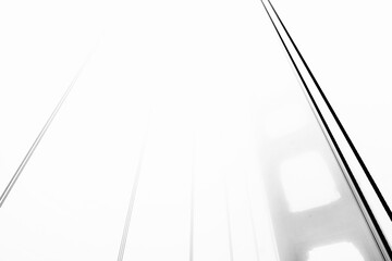 The Golden Gate Bridge in the fog