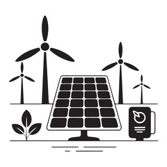Clean energy vector illustration