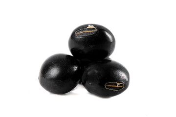 Black Soybeans Mixed Grain Legumes Protein Rich Ingredients Showcase on White Background