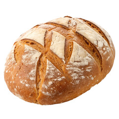 Fresh homemade bread loaf studio shot
