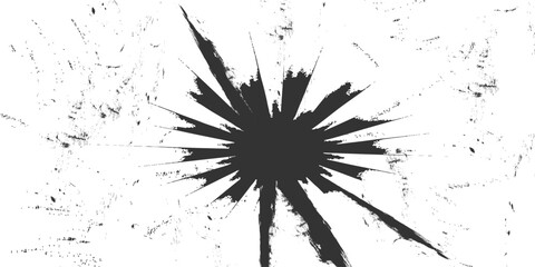 Grunge ink splat with black paint stain and liquid texture. vector, splatter, illustration, silhouette, spatter, blob, decoration, flower