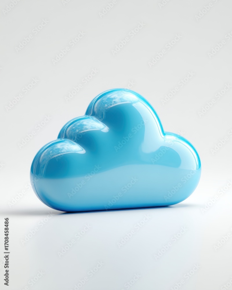 Aufkleber enhancing digital connectivity a visual exploration of cloud icons in technology networks