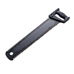Using a Handsaw for Precision Cutting Workshop Tool Demonstration Indoor Close-Up Craftsmanship Isolated on transparent background	