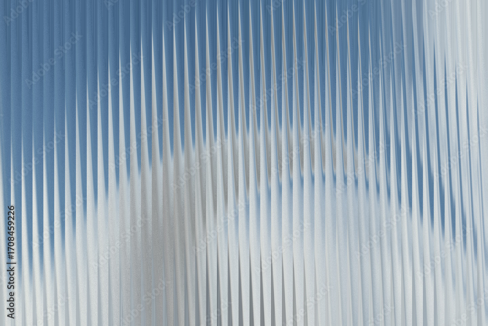 Poster abstract textured background with vertical lines and blurred blue sky and clouds