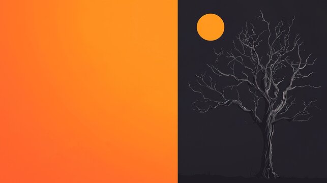 Spooky halloween background with clear copy space gigapixel standard scale eerie atmosphere dark theme