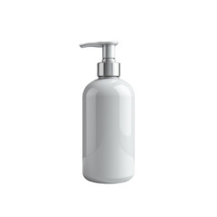 Dispensing White Soap in Modern Bathroom Product Photography Clean Environment Close-Up View Isolated on transparent background	