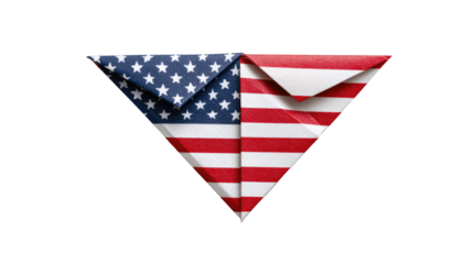 American flag origami triangle