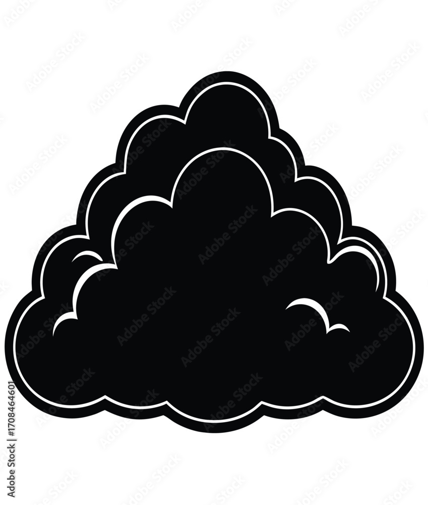 Poster a blue cloud computing symbol representing a network server, a technology concept with a modern desi