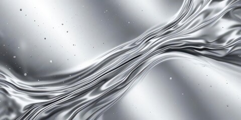 Dynamic Silver Watercolor Metal  Abstract Liquid Metal Illustration with a Slanted Perspective for Modern and Industrial Applications.