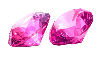 Two vibrant pink diamonds