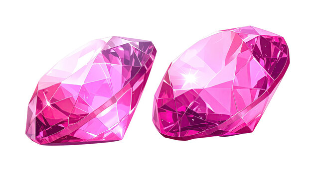 Two vibrant pink diamonds - Powered by Adobe